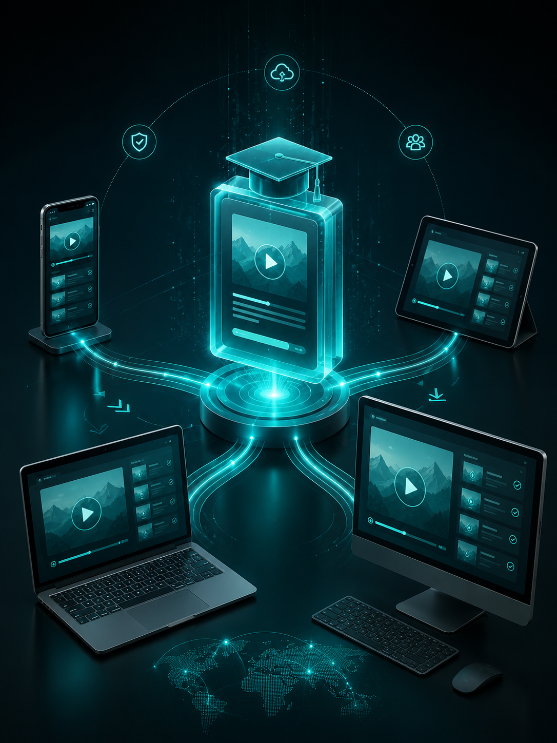 SCORM-ready learning delivery illustration
