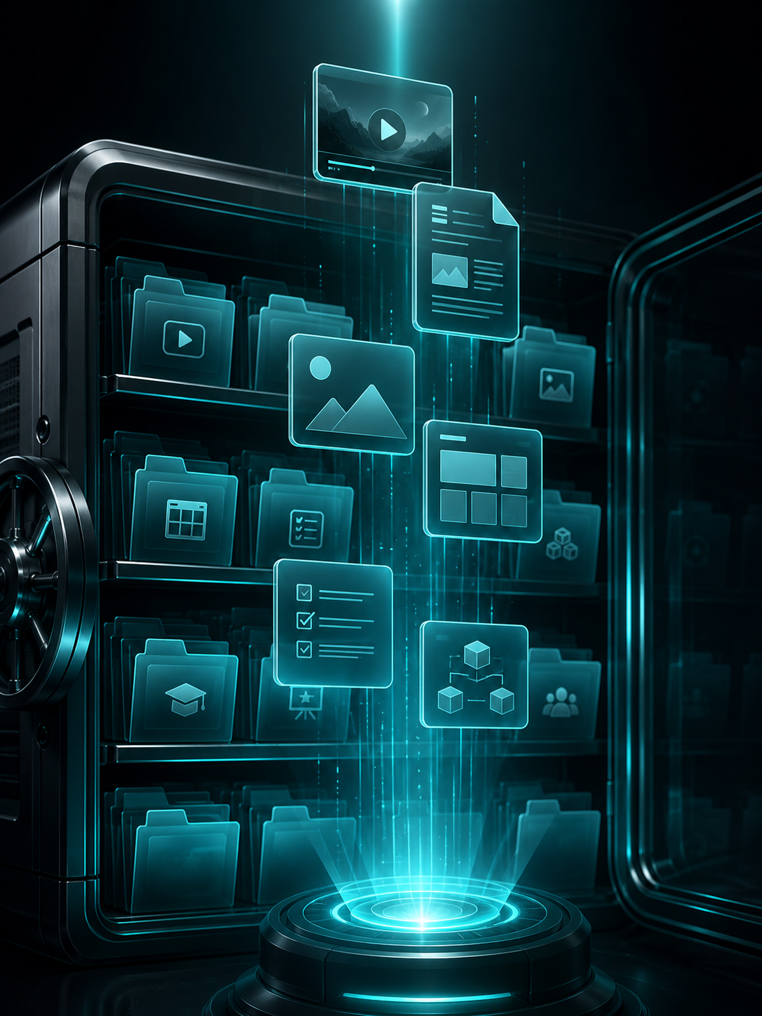 Central learning content library illustration