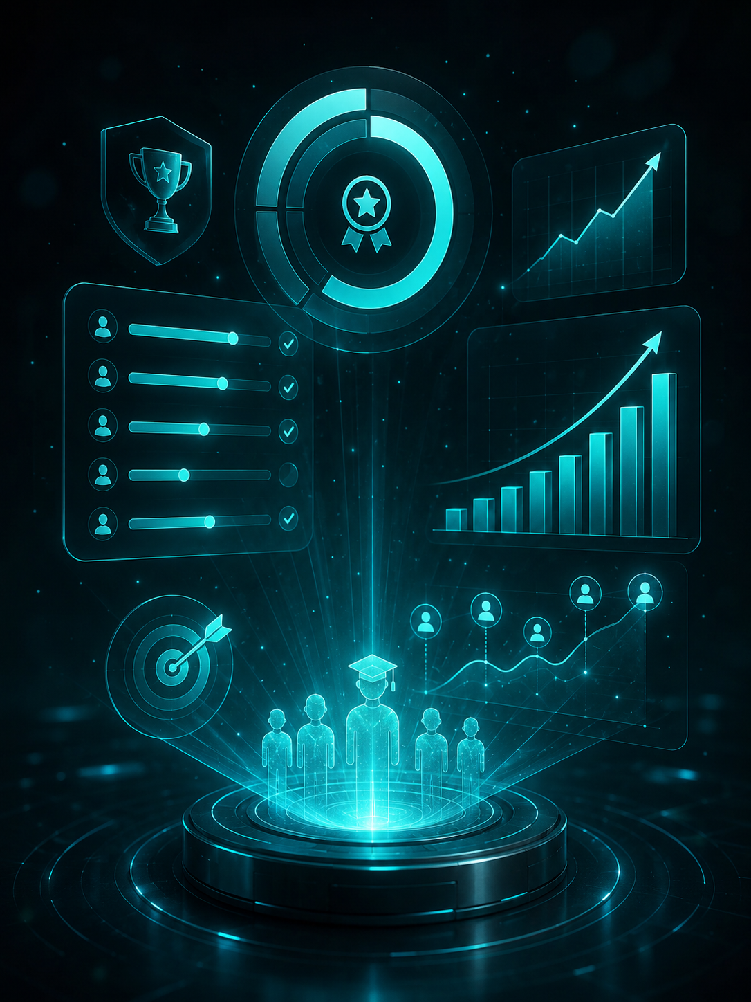 Learner tracking and progress analytics illustration